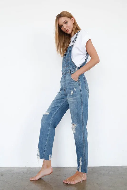 Straight Leg Farmer Delight Denim Overalls