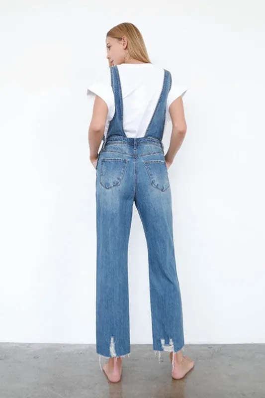 Straight Leg Farmer Delight Denim Overalls