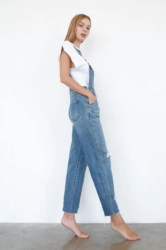 Straight Leg Farmer Delight Denim Overalls