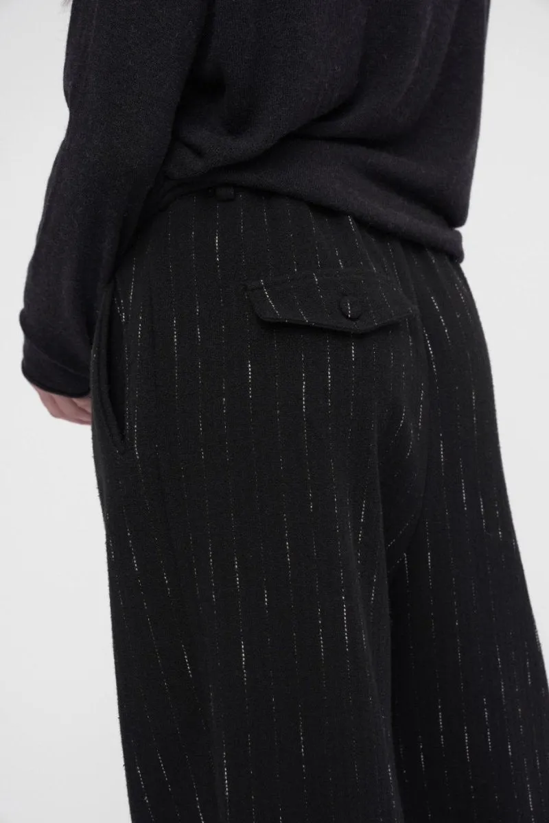 Striped Pleated Slacks Pant