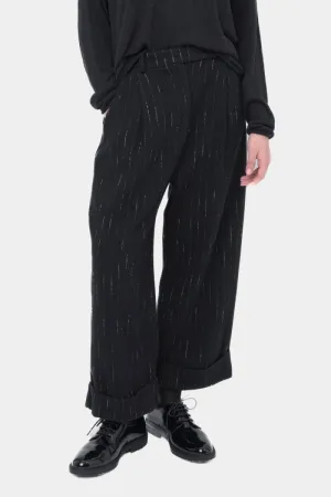 Striped Pleated Slacks Pant