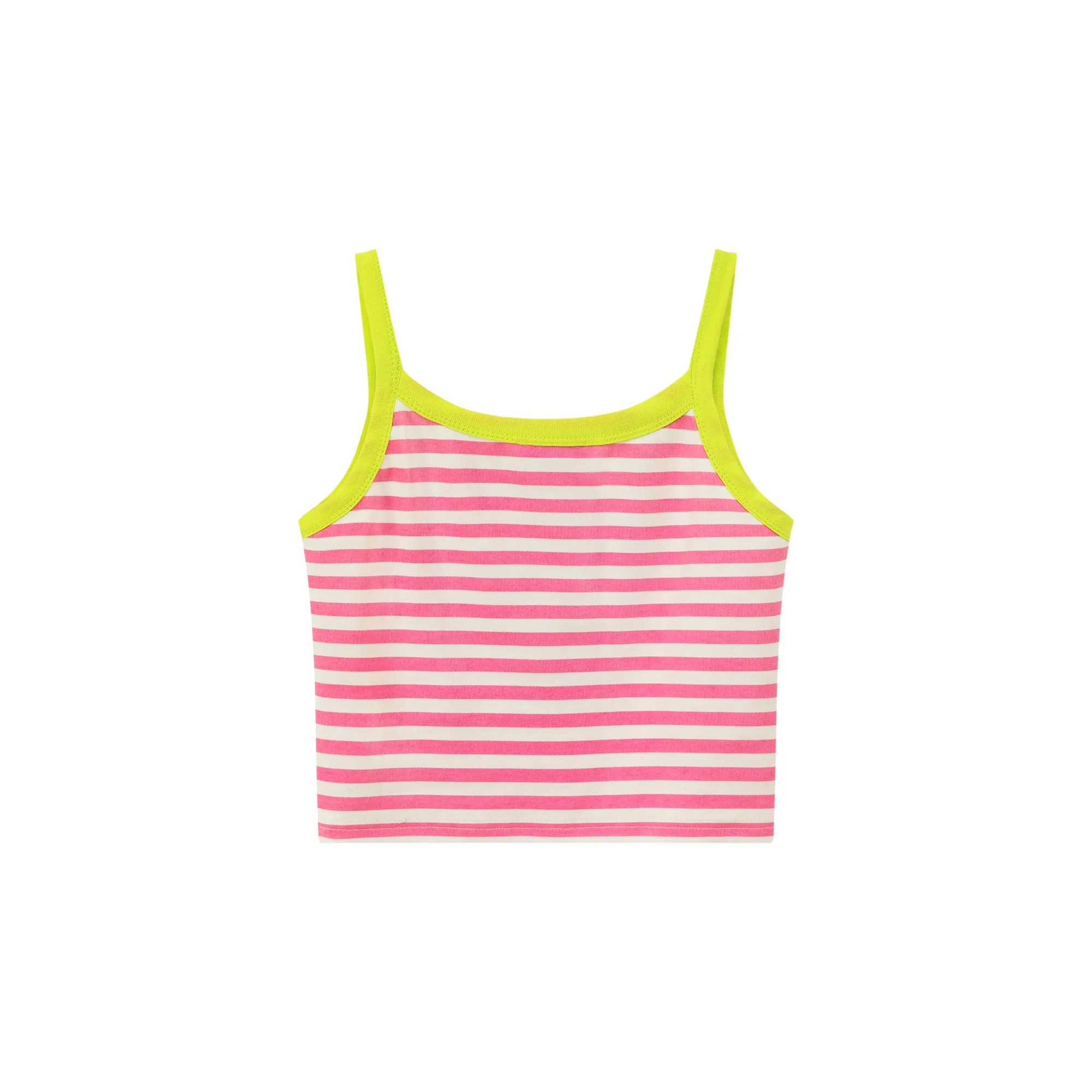 Striped Sleeveless Crop Top