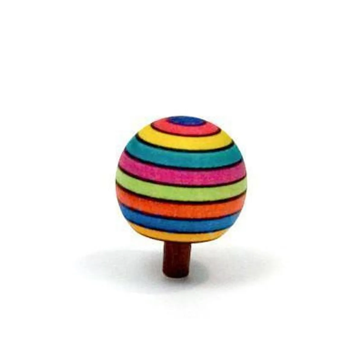 striped upside down wooden top