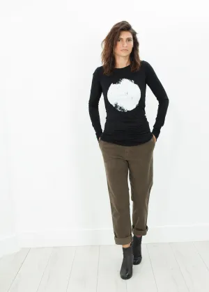 Sueded Cotton Pant in Khaki - More Choice