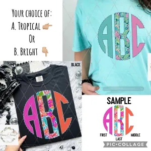 Summer Monogram Tees