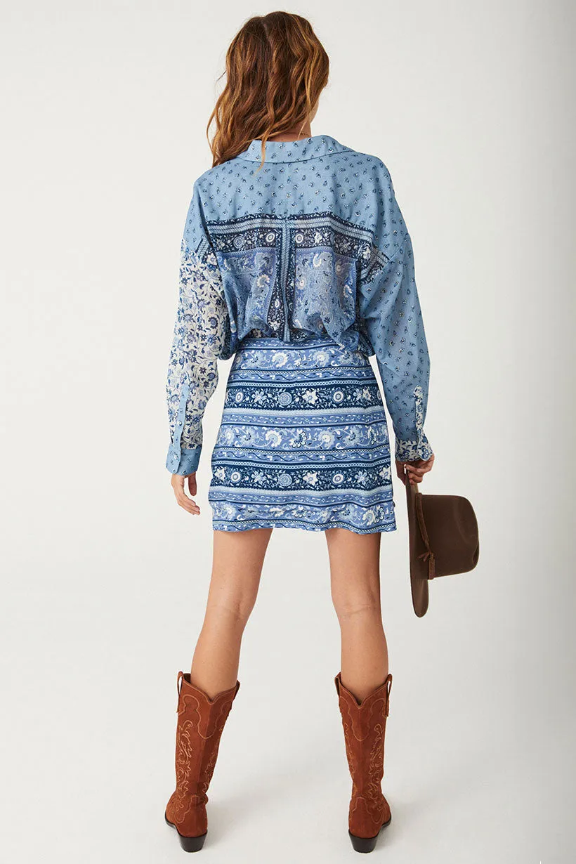 Sunshine Bandit Wrap Mini Skirt