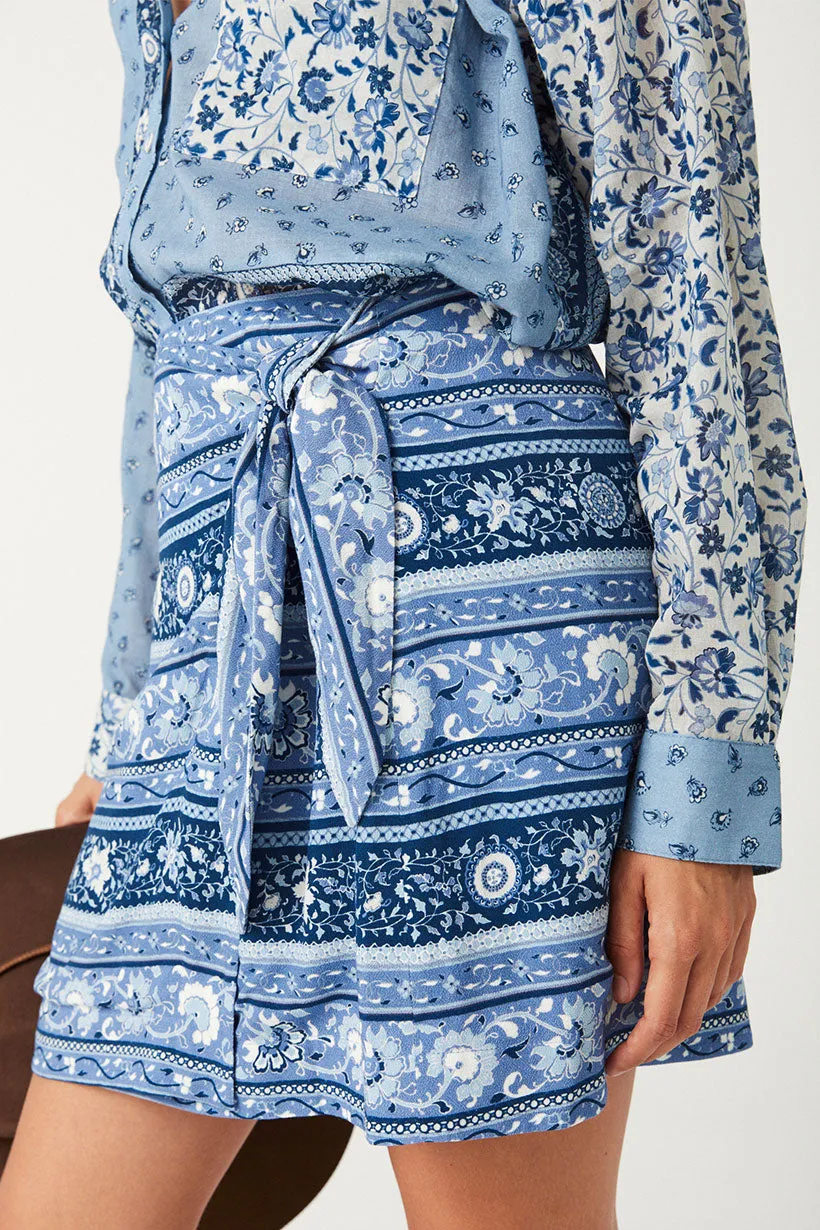 Sunshine Bandit Wrap Mini Skirt
