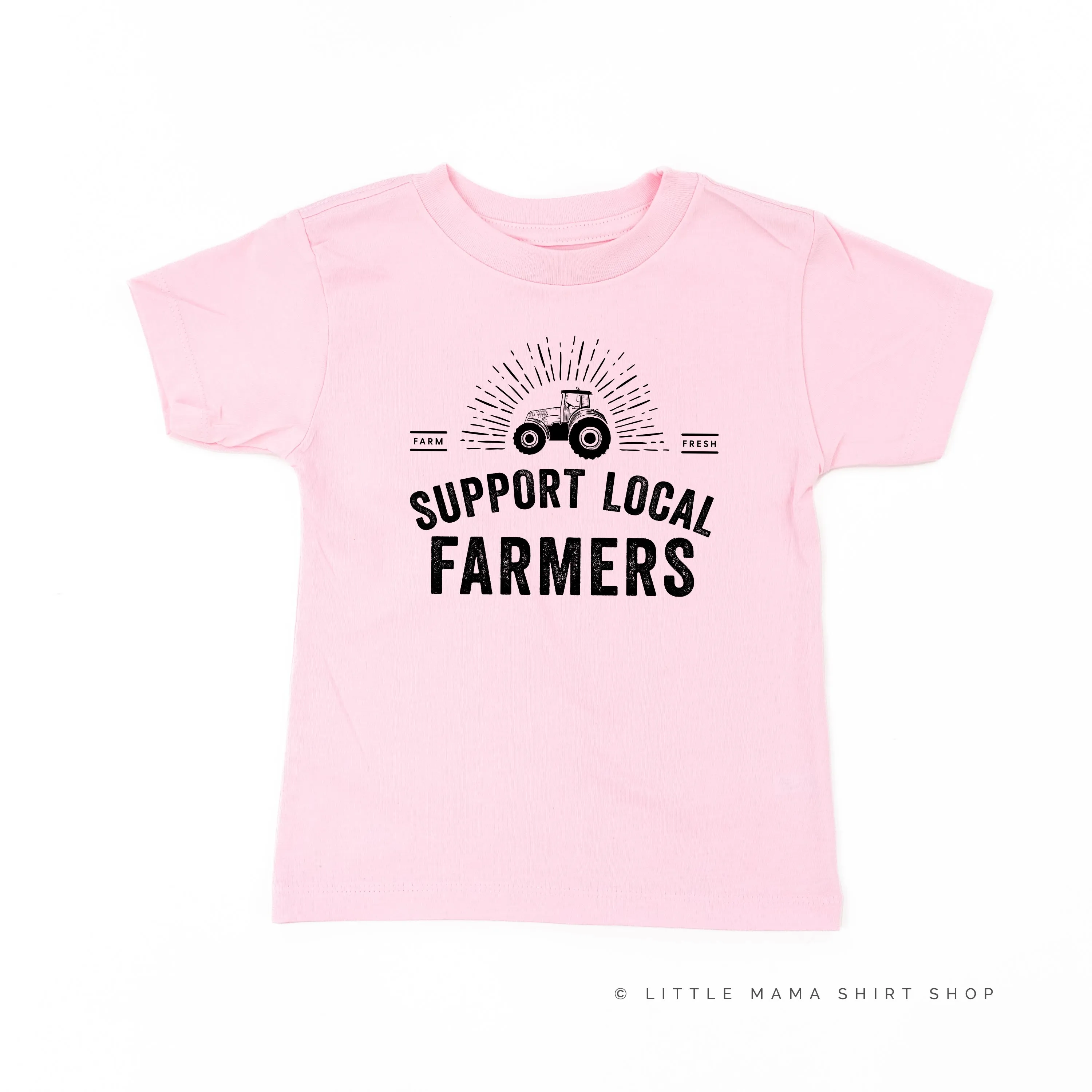 Support Local Farmers - Distressed Design - Short Sleeve Child Shirt