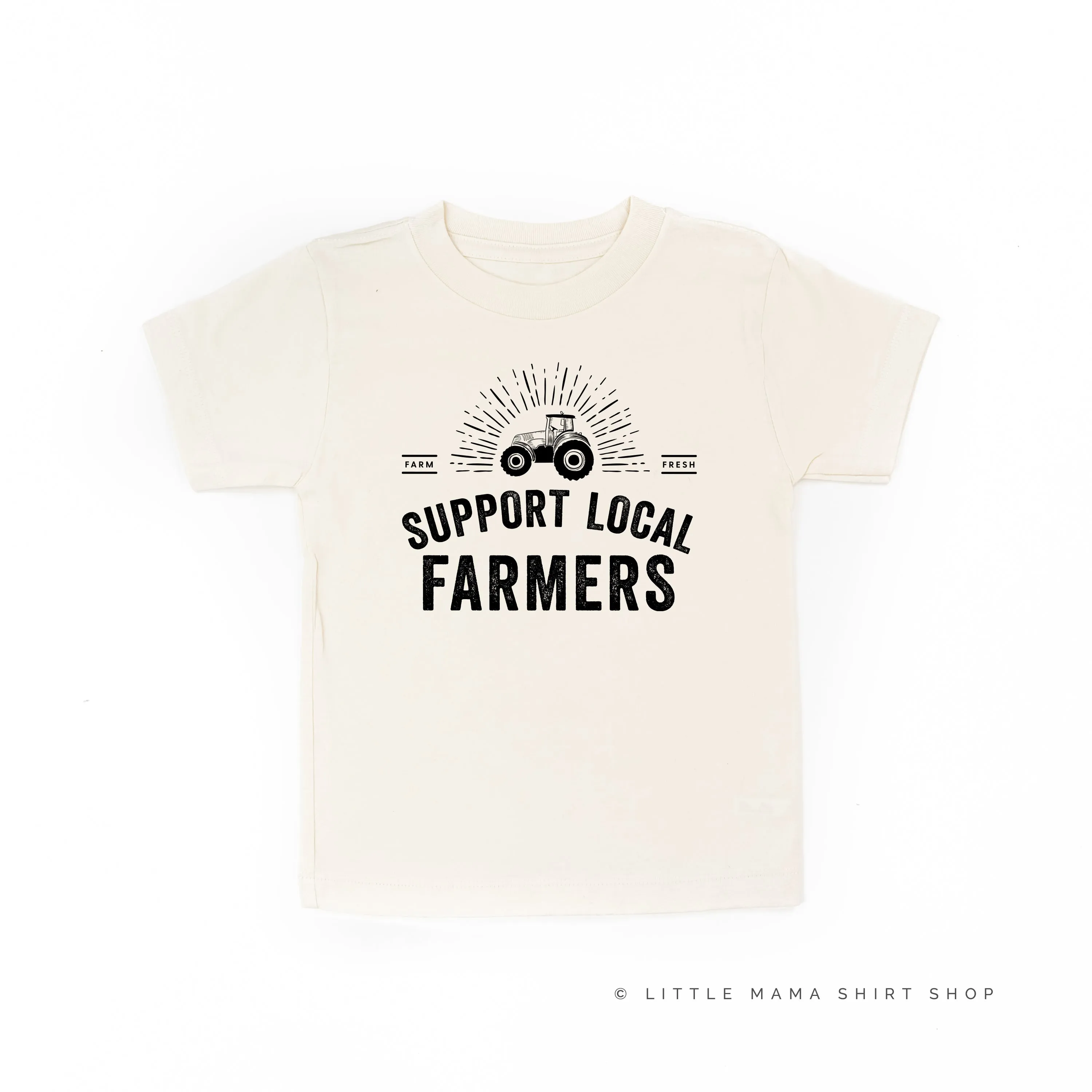 Support Local Farmers - Distressed Design - Short Sleeve Child Shirt