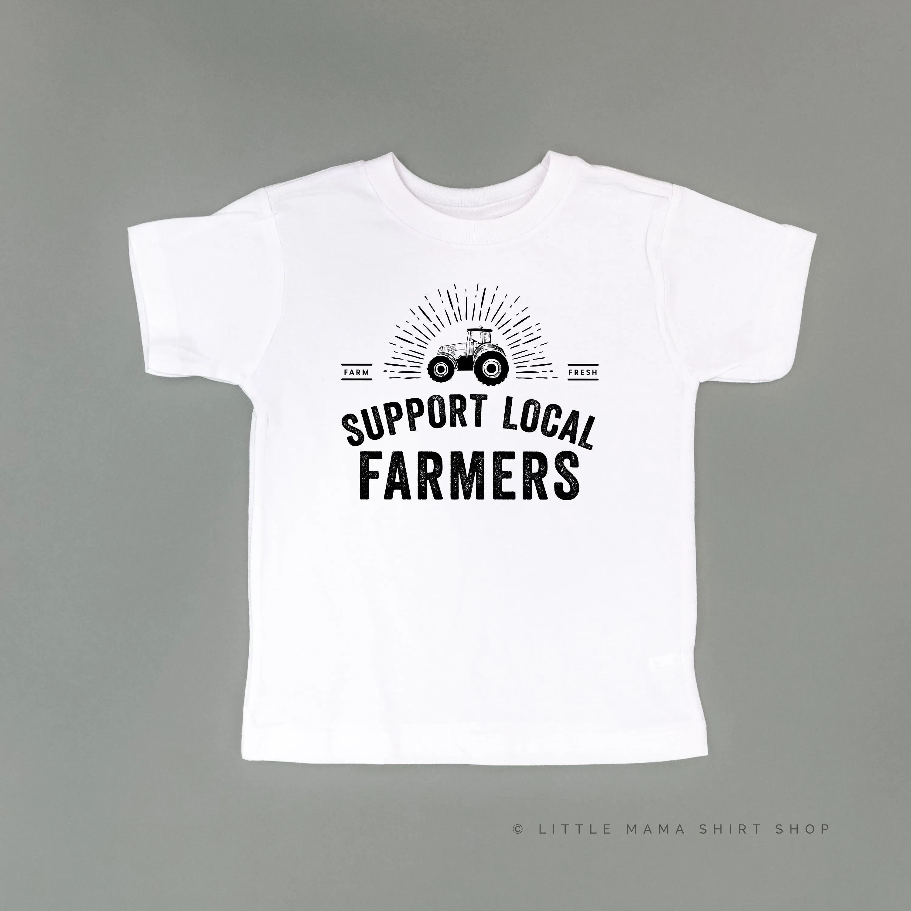 Support Local Farmers - Distressed Design - Short Sleeve Child Shirt
