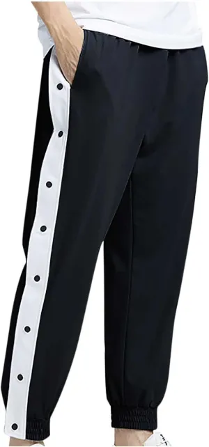 Sweatpants for Men Causal Stretch Athletic Trousers Outdoor Fashion Solid Buttoned Breathable Beam Feed Pant