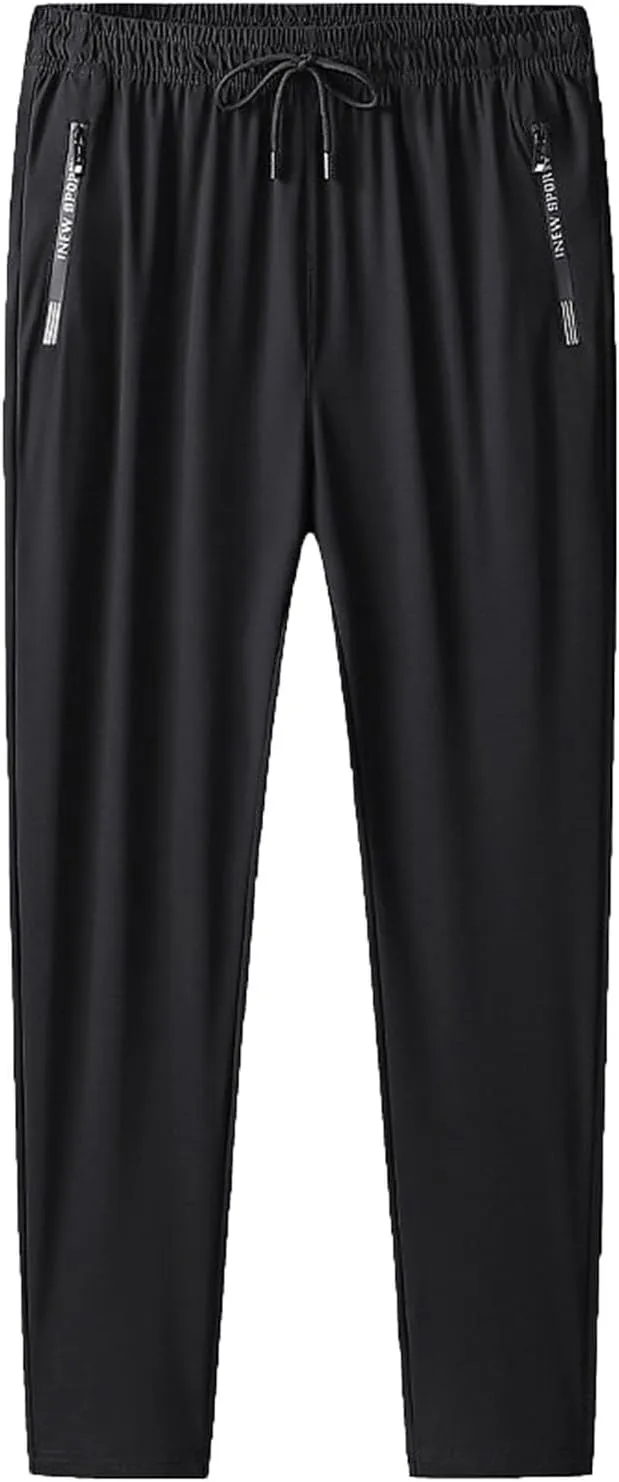Sweatpants for Men Lightweight Tapered Mens Joggers Pants with Zip Pockets Slim Fit Workout Running Gym Sweat Pants