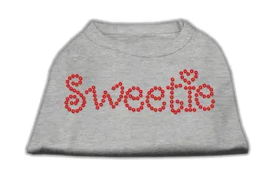 Sweetie Rhinestone Shirts Grey L (14)