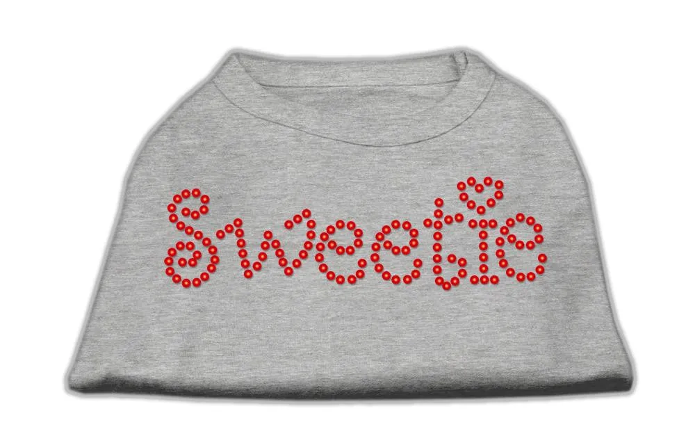 Sweetie Rhinestone Shirts Grey L (14)