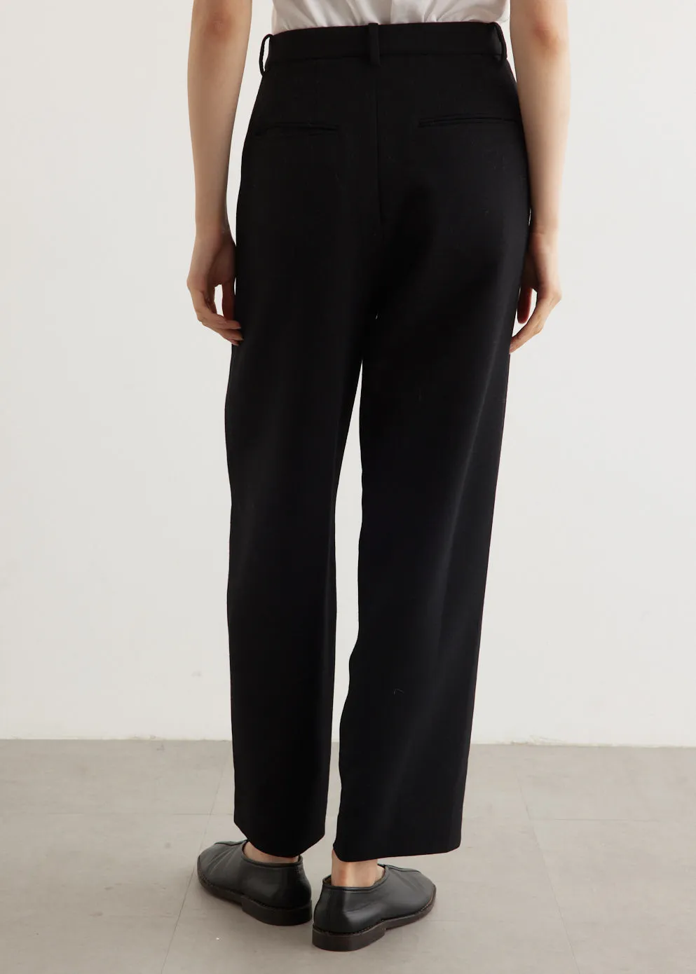 Tense Wool Double Cloth Slacks