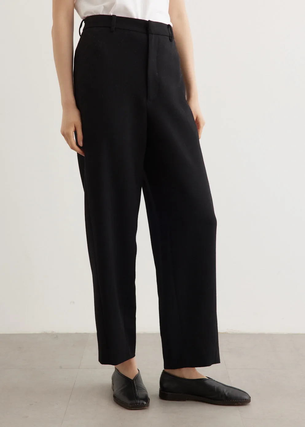 Tense Wool Double Cloth Slacks