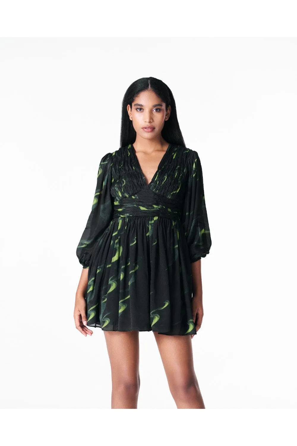 THOUSAND CRESCENTS RUCHED DRESS