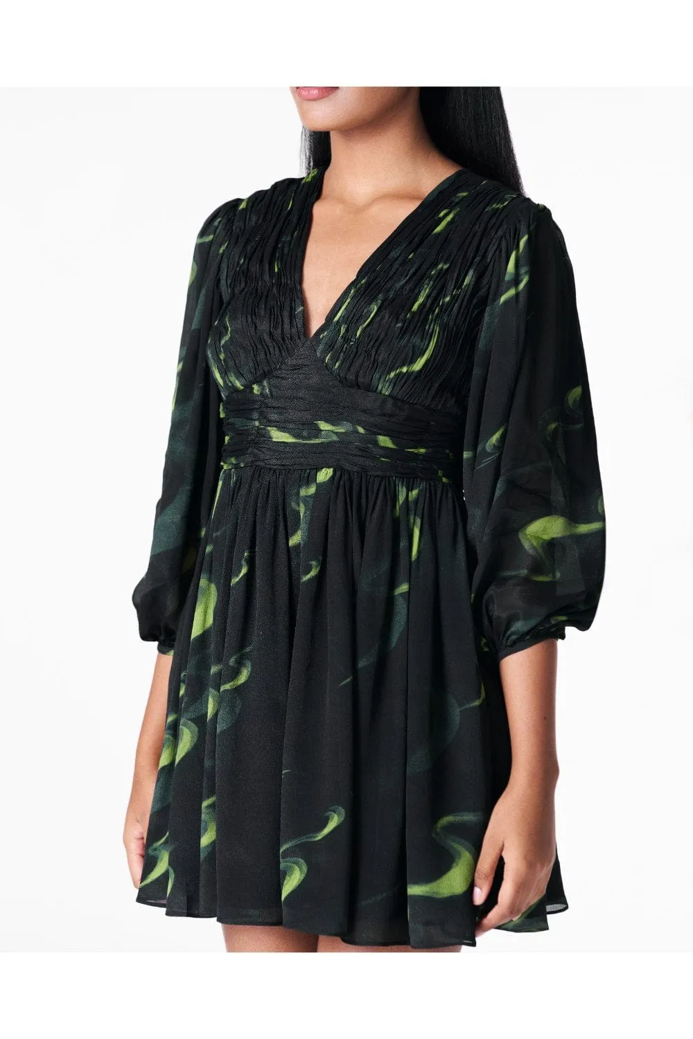THOUSAND CRESCENTS RUCHED DRESS