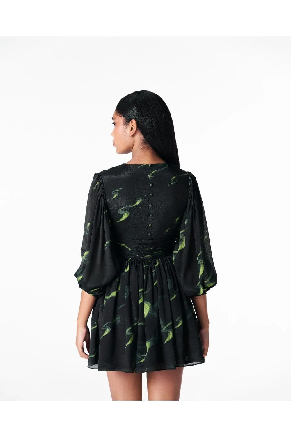 THOUSAND CRESCENTS RUCHED DRESS