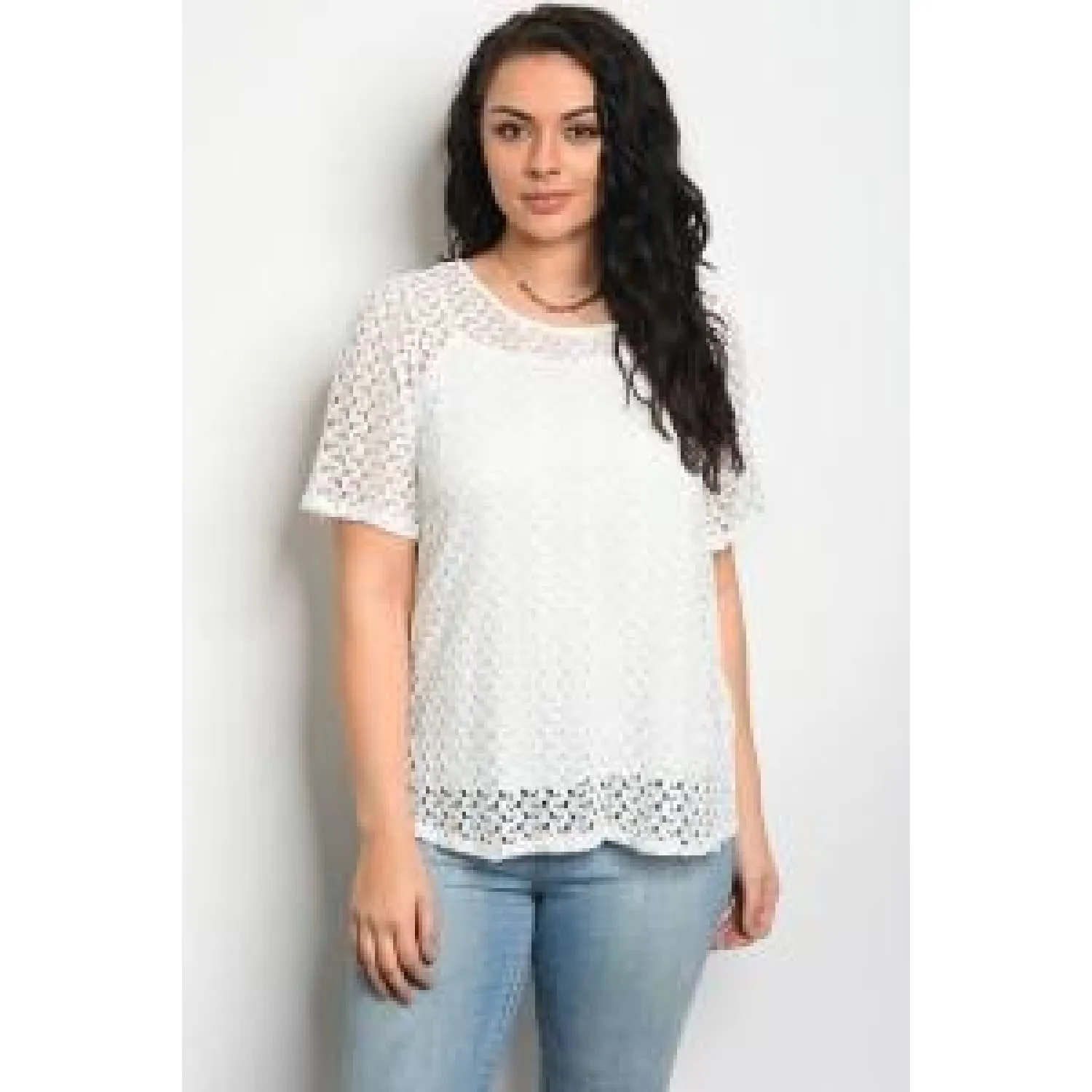 Two- Piece Lace Chiffon Top