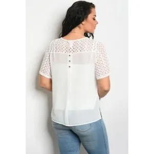 Two- Piece Lace Chiffon Top