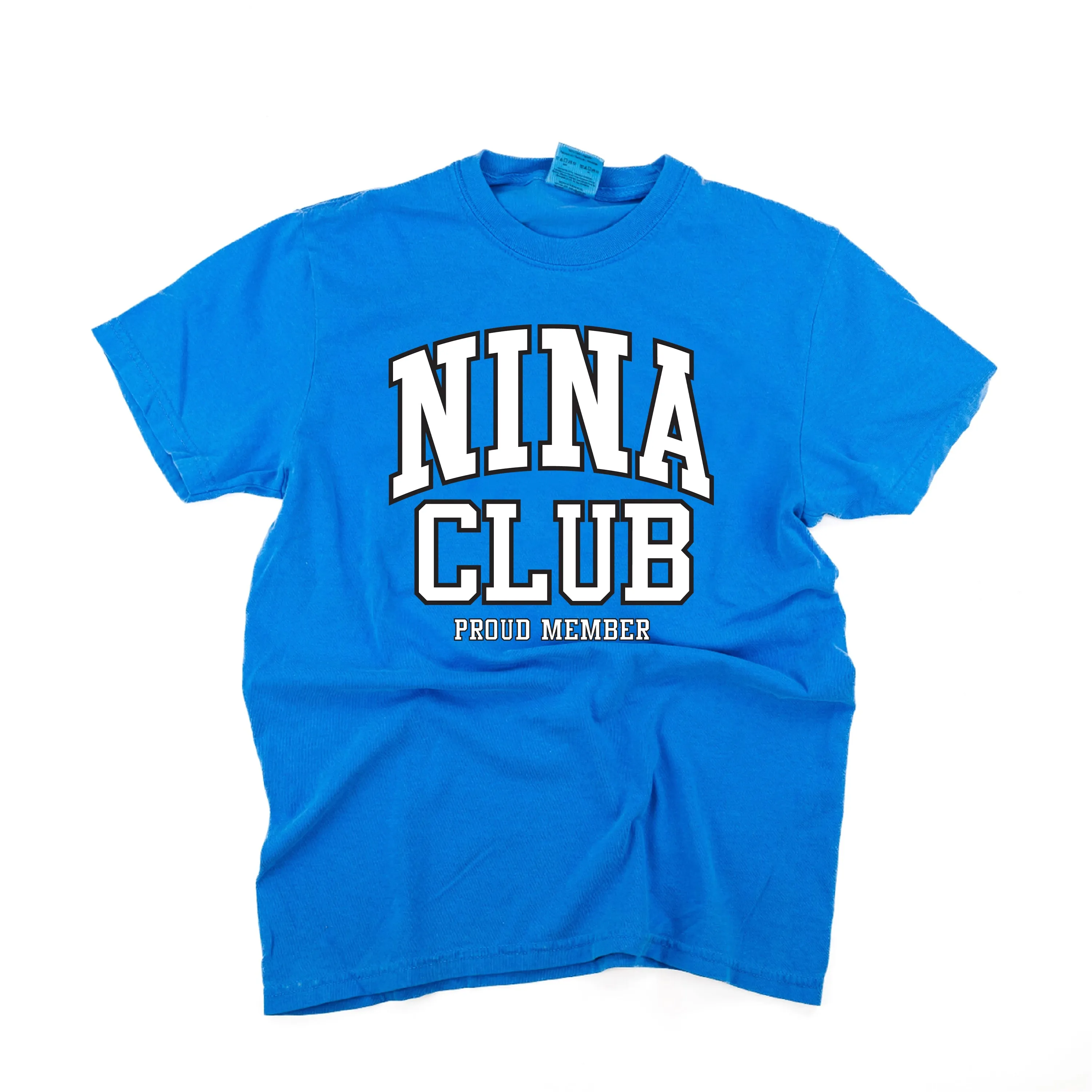 Varsity Style - NINA Club - Proud Member - SHORT SLEEVE COMFORT COLORS TEE