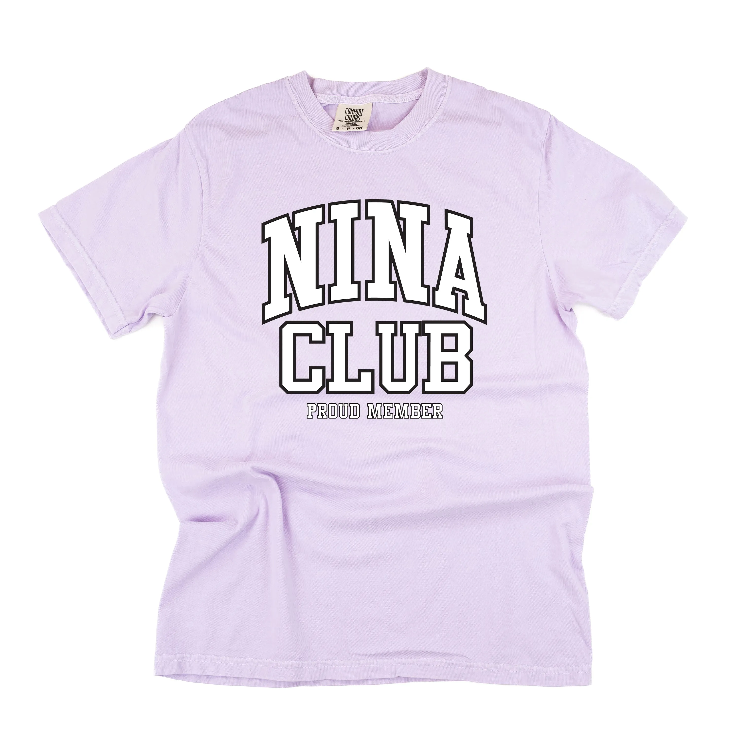 Varsity Style - NINA Club - Proud Member - SHORT SLEEVE COMFORT COLORS TEE
