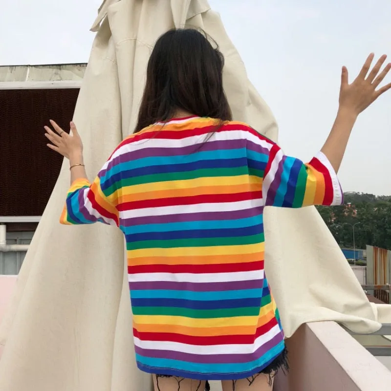 VenusFox Rainbow Striped Tops