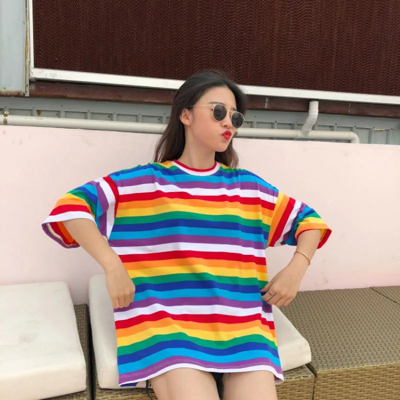 VenusFox Rainbow Striped Tops