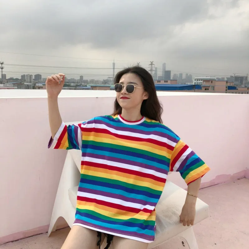 VenusFox Rainbow Striped Tops