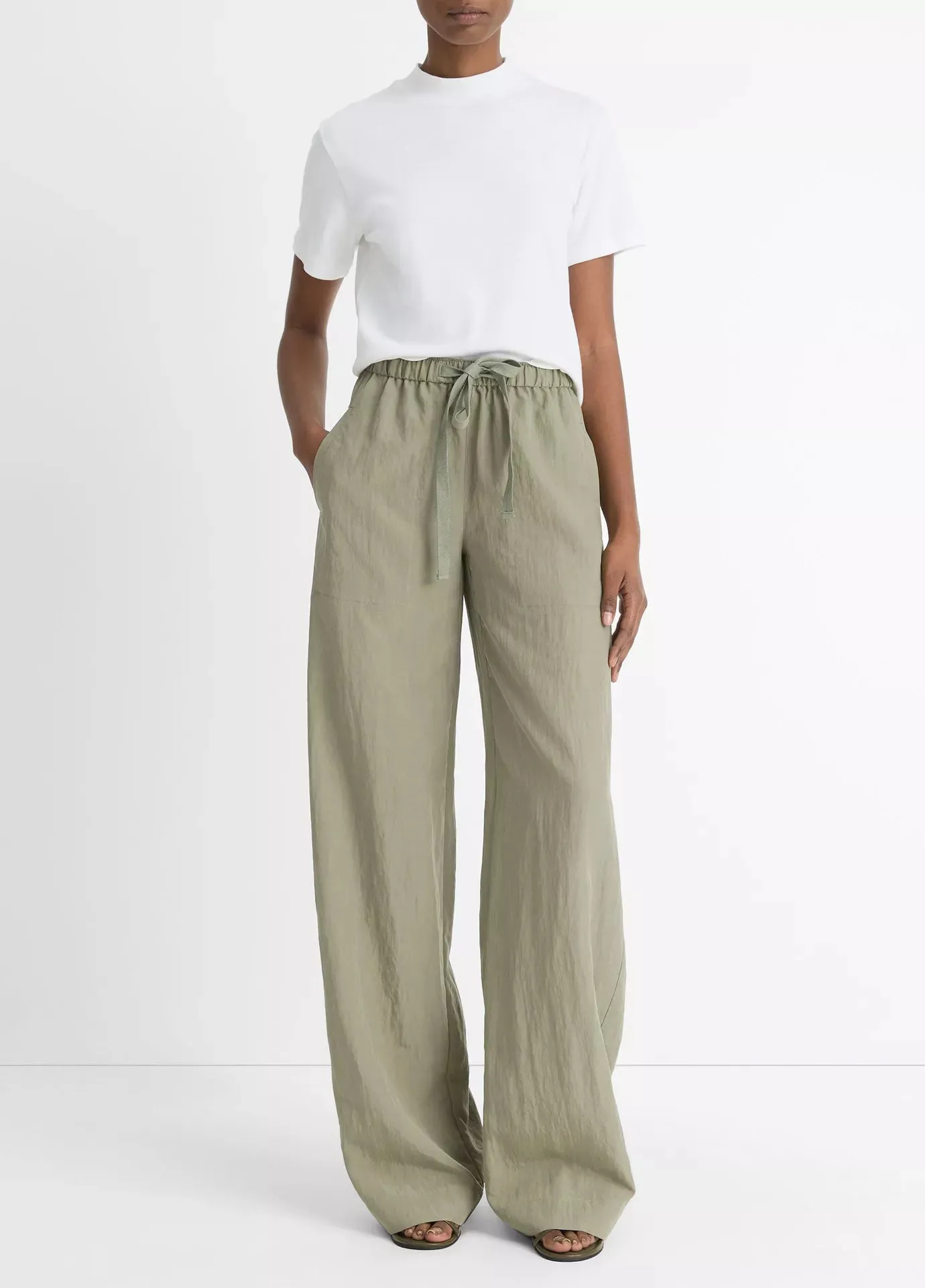 Vince Utility Drawstring Pants Smoky Moss