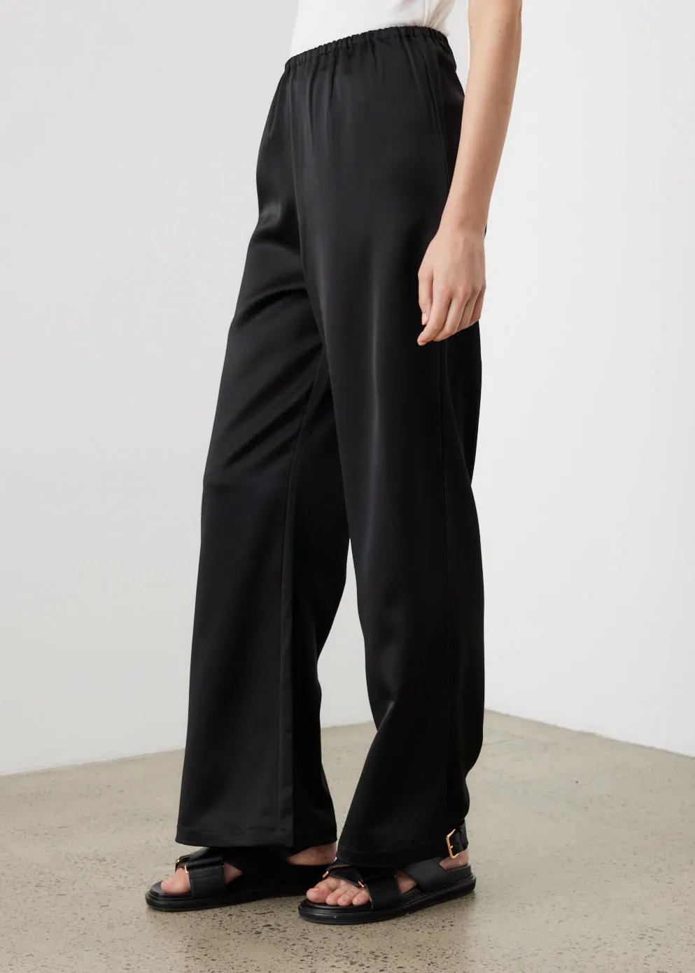 Wide Satin Slacks