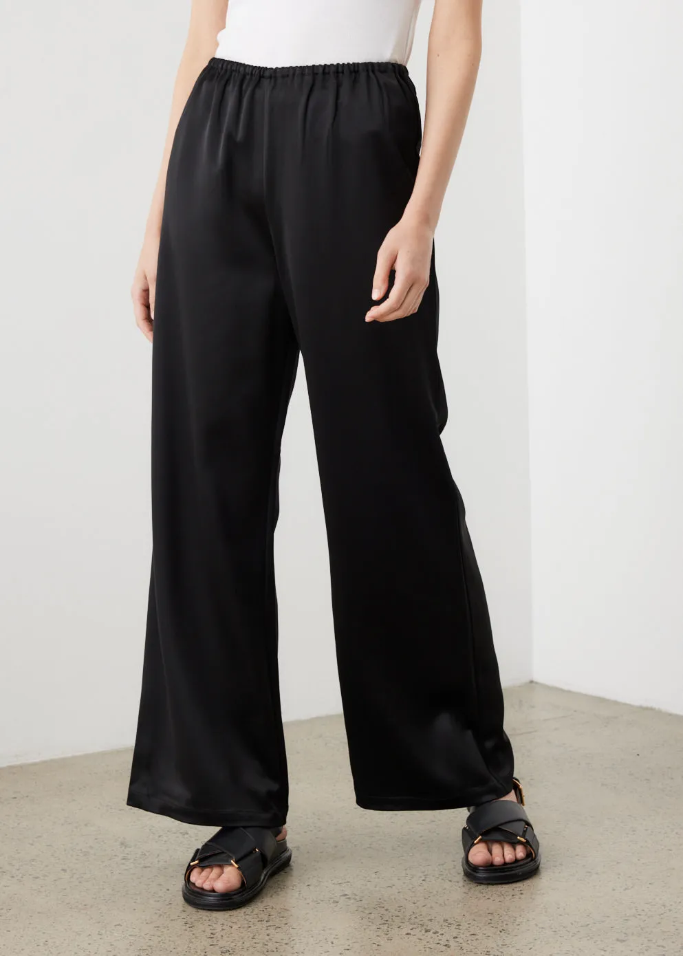 Wide Satin Slacks