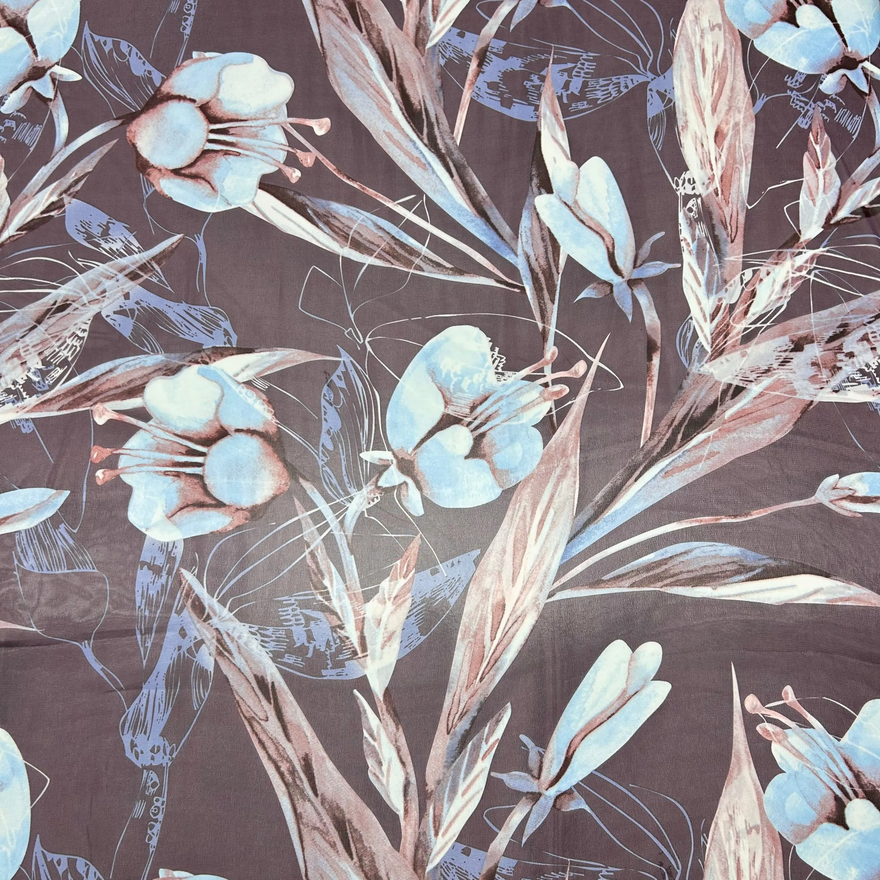 Winter Garden Chiffon Fabric