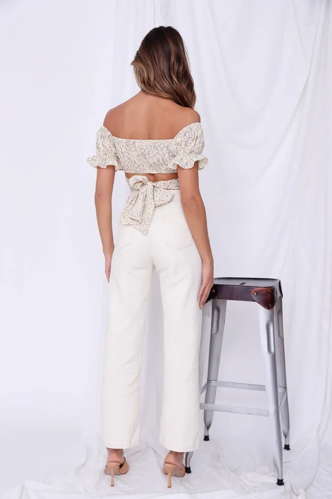 Wishing Wells Crop Top Citrus