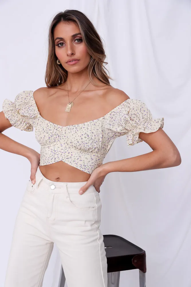 Wishing Wells Crop Top Citrus