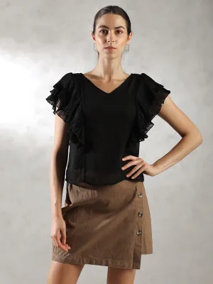 Women Black versatile OOTD Tops