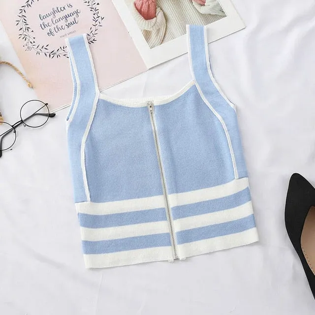 Women Striped Tank Tops Camisole