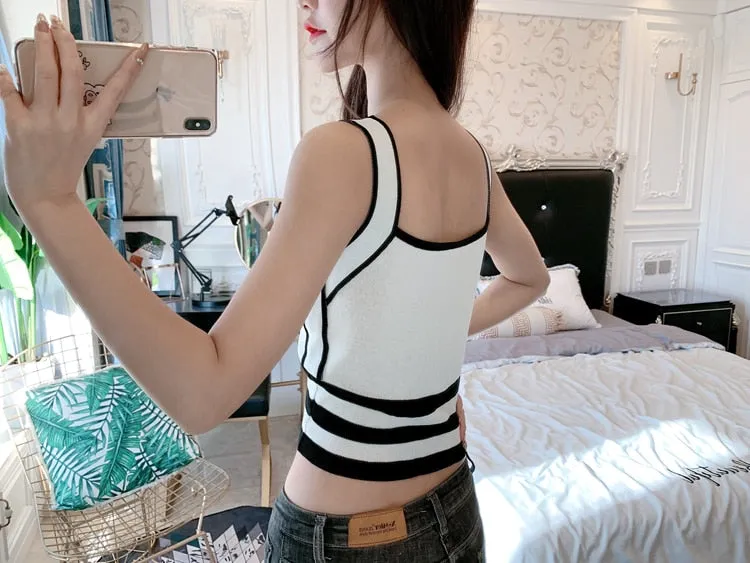 Women Striped Tank Tops Camisole