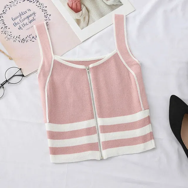 Women Striped Tank Tops Camisole