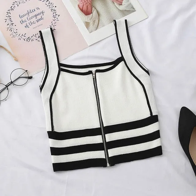 Women Striped Tank Tops Camisole