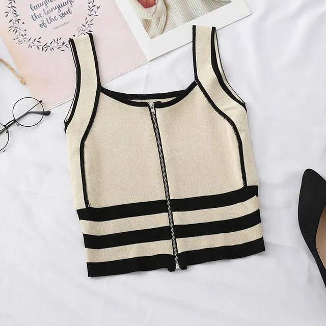 Women Striped Tank Tops Camisole