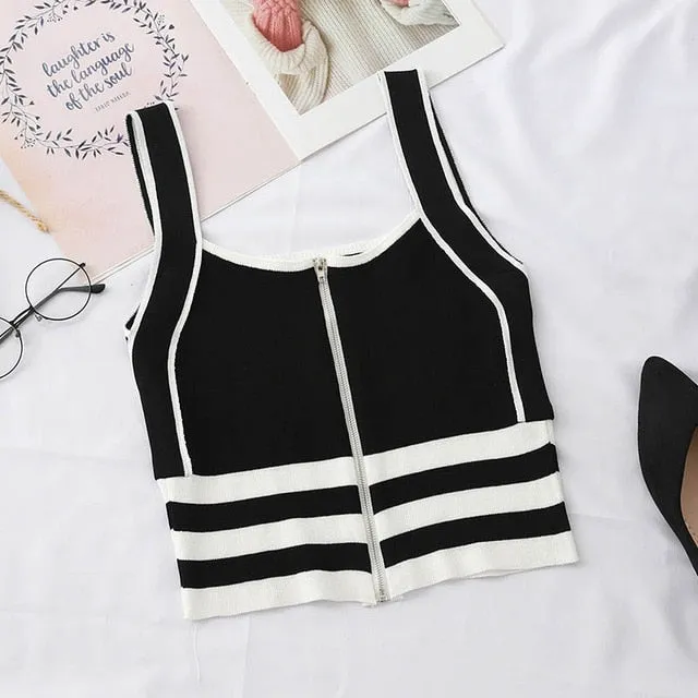 Women Striped Tank Tops Camisole