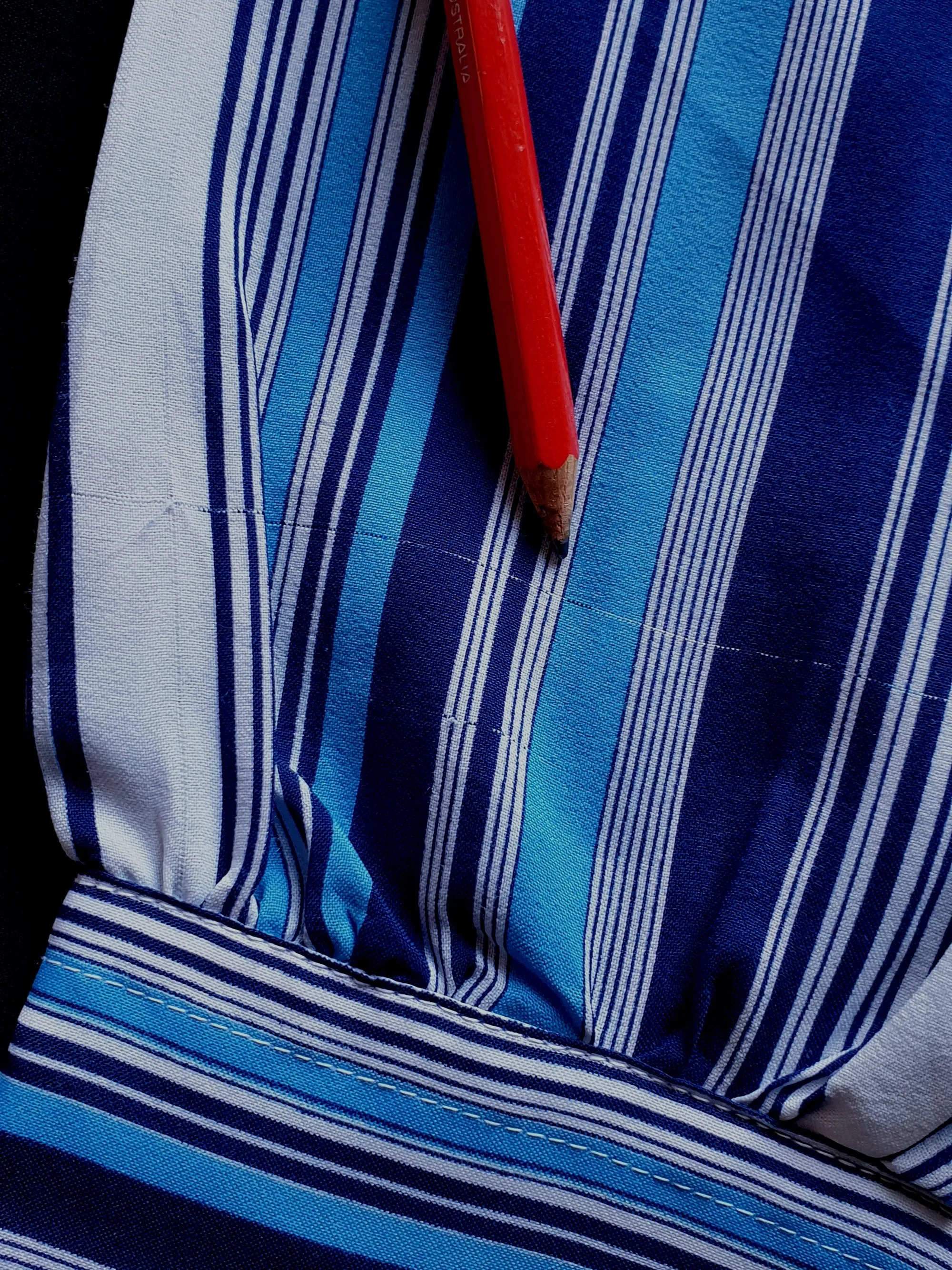 Women's 1970s Blue Striped Shirt - M