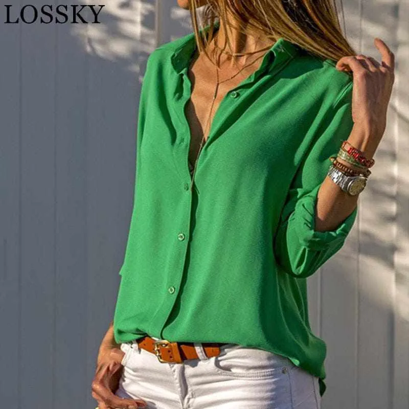 Women's  Long Sleeve Chiffon Plus Size Summer Tops