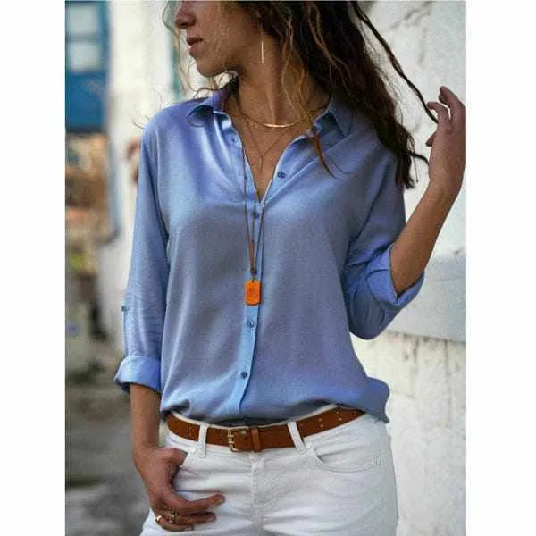 Women's  Long Sleeve Chiffon Plus Size Summer Tops