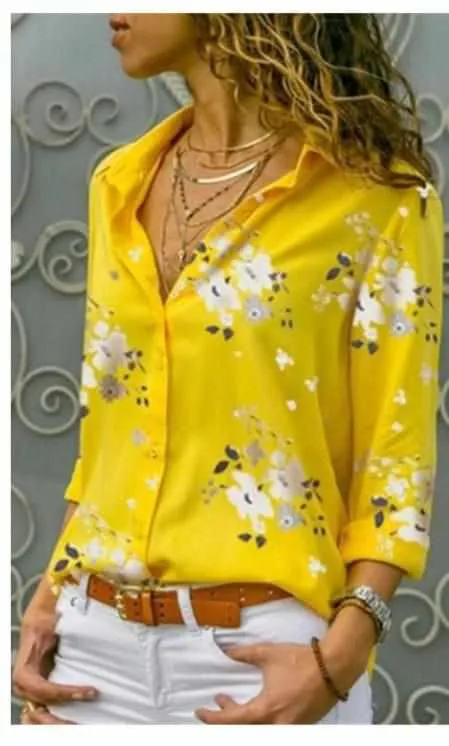 Women's  Long Sleeve Chiffon Plus Size Summer Tops
