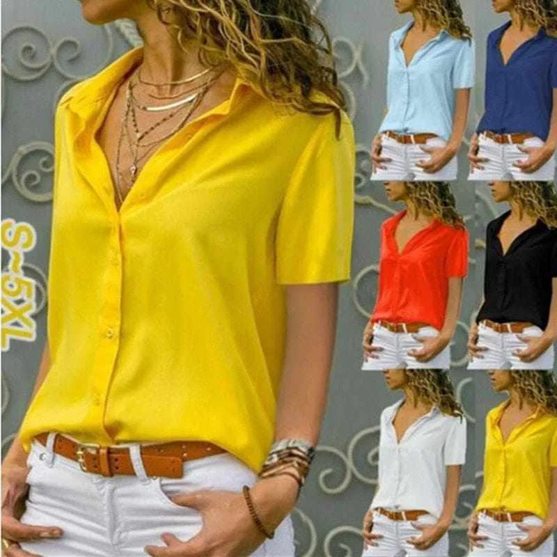 Women's  Long Sleeve Chiffon Plus Size Summer Tops