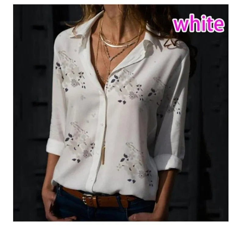 Women's  Long Sleeve Chiffon Plus Size Summer Tops