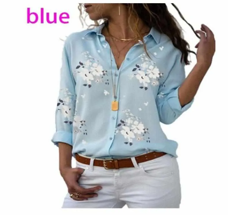 Women's  Long Sleeve Chiffon Plus Size Summer Tops